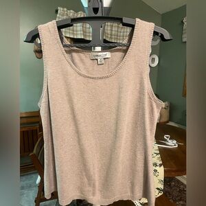 Coldwater Creek Women's Tan Sleeveless sweaterTop